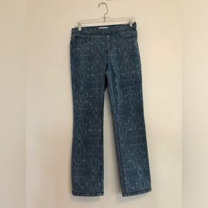 Tribal print denim legging, size 6
